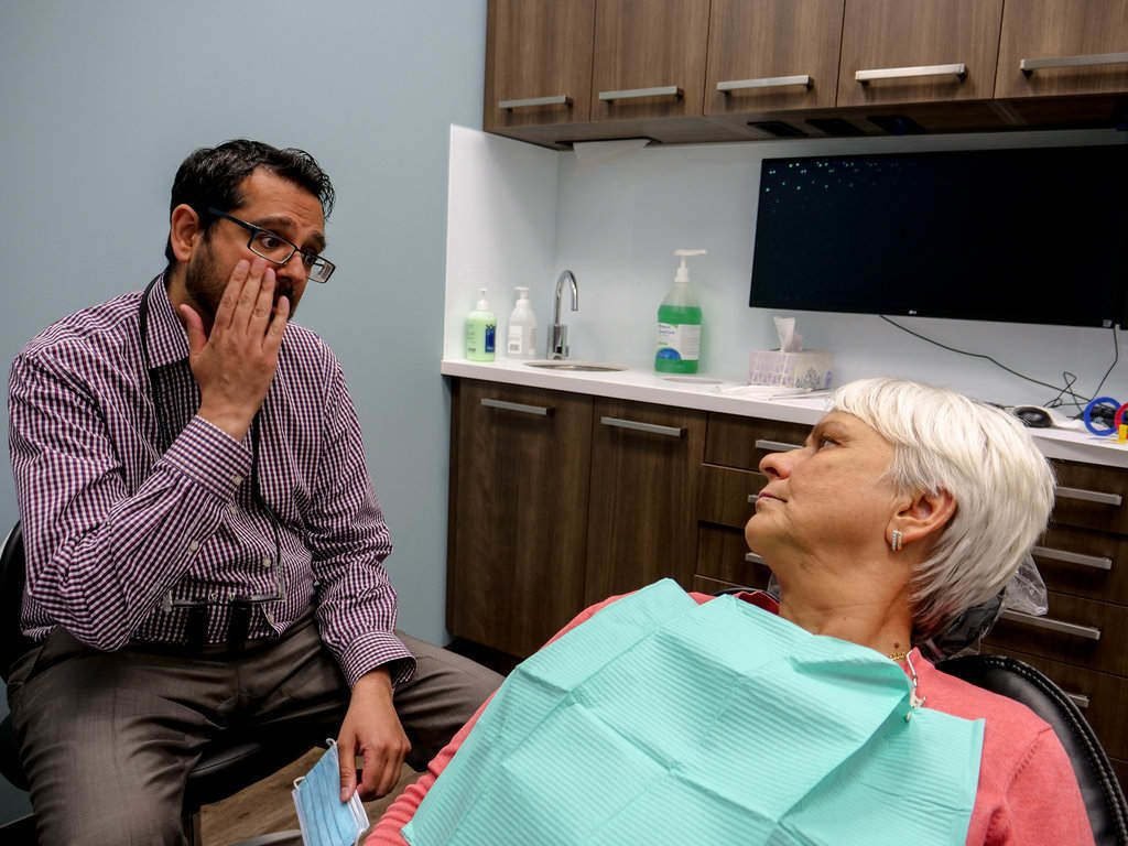 Dental Exam, Dr. Amardeep Gill dealing with an emergency dentistry problem